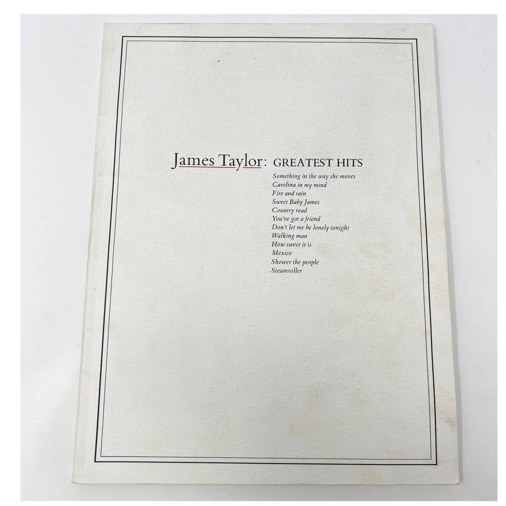 VTG James Taylor Greatest Hits Piano Vocal Guitar Sheet Music Songbook 1978